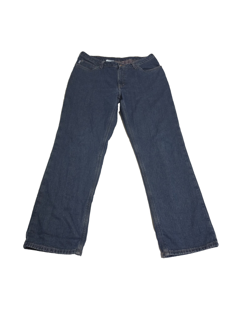 Carhartt Women's Denim Jeans Flannel Lined Relaxed Fit Dark Wash Size 14 x 32